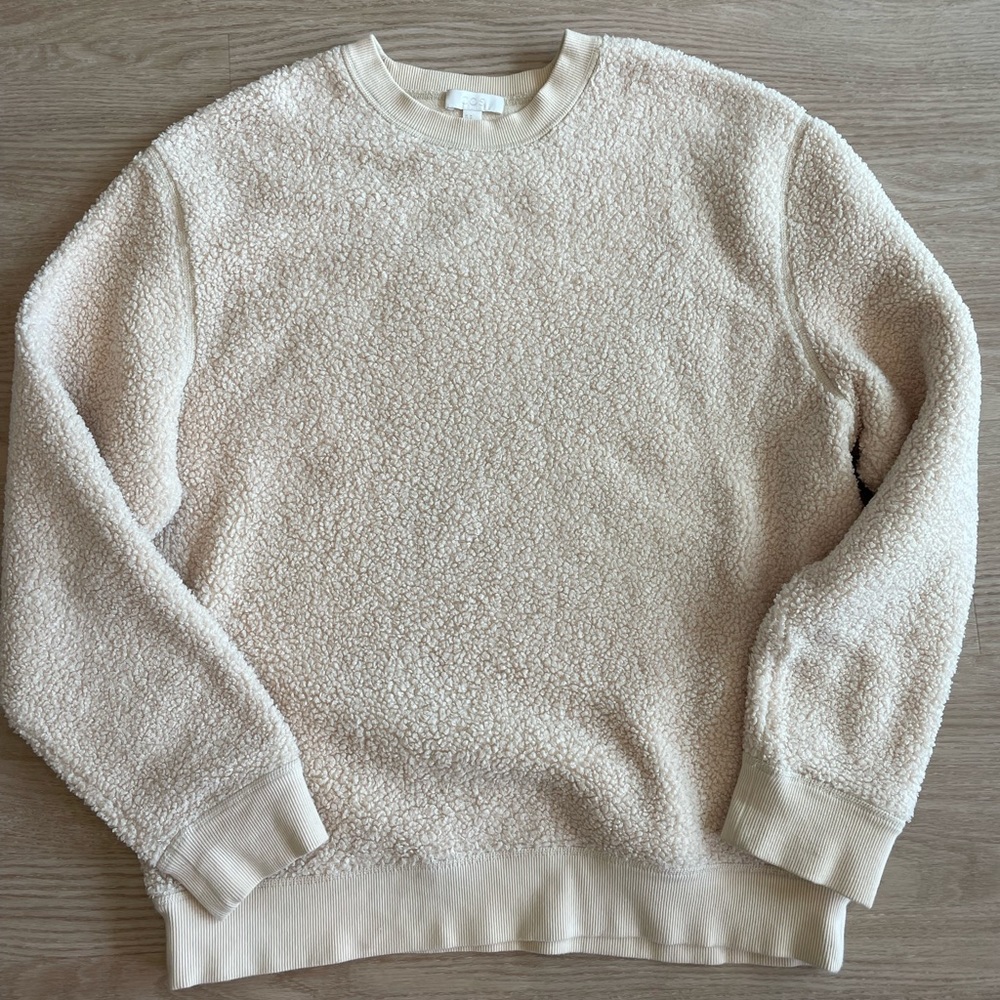 COS // MENS FLEECE LONG SLEEVE // CREAM